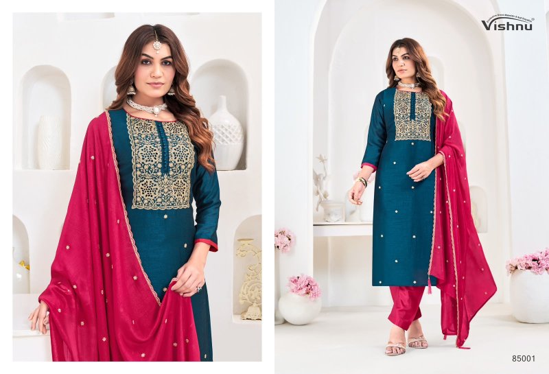 Munira By Vishnu Vichitra Silk Dress Material